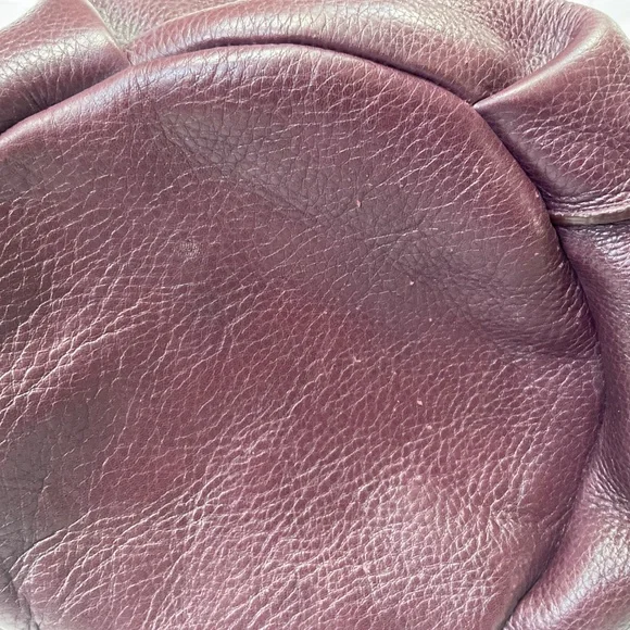 Fleuvog Prepare Pouch Crossbody or Shoulder Bucket Hobo Bag in Burgundy Leather - Picture 11 of 13